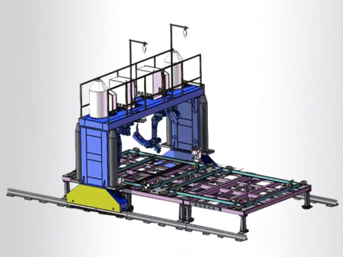 移動(dòng)房焊接機(jī)器人桁架，機(jī)器人龍門架